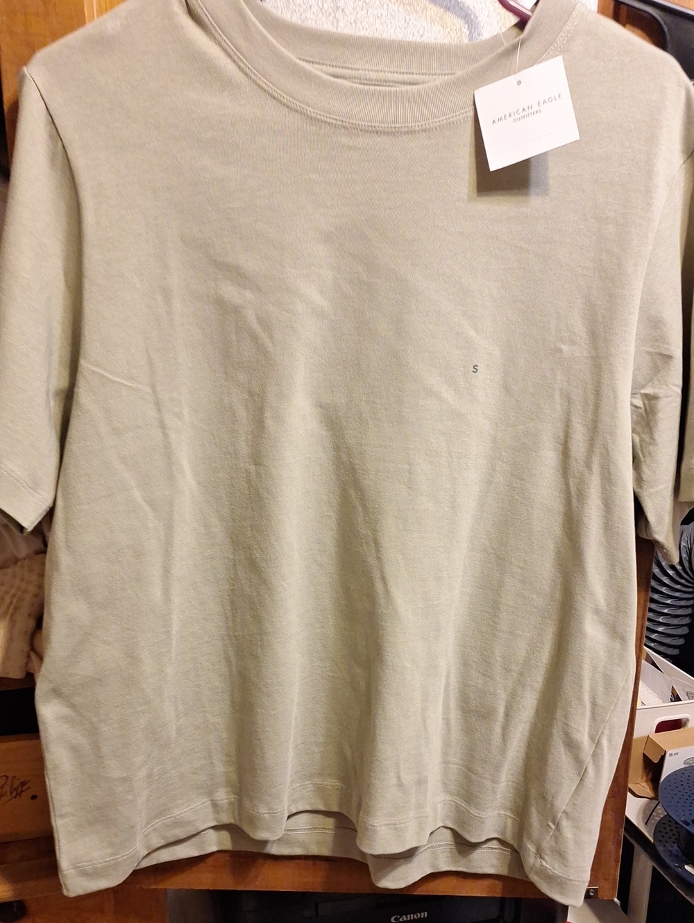 American Eagle Sage Green Crew Neck Tee